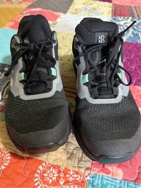 Womens Adidas black and mint sneakers.  size 9